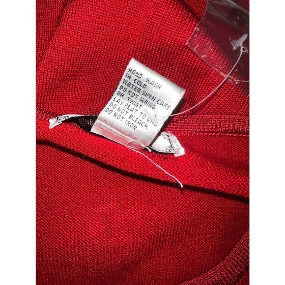 Maddi cardigan career red bead design long sleeve button up size 1x - Picture 6 of 8